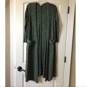 LuLaRoe Sarah duster cardigan - forest green